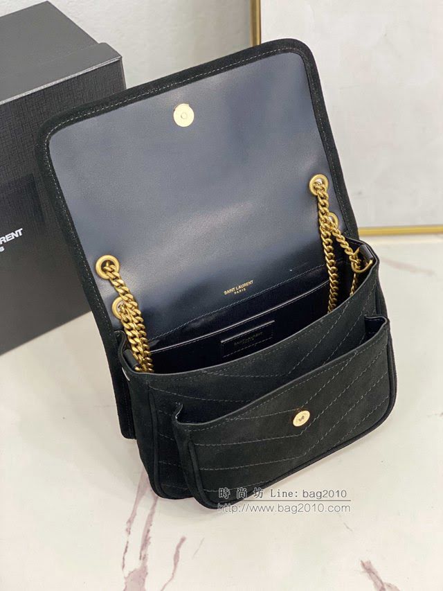 YSL爆款女士包包 聖羅蘭經典款MONOGRAM翻蓋麂皮手袋 YSL肩背斜挎包 533037  jjh1072